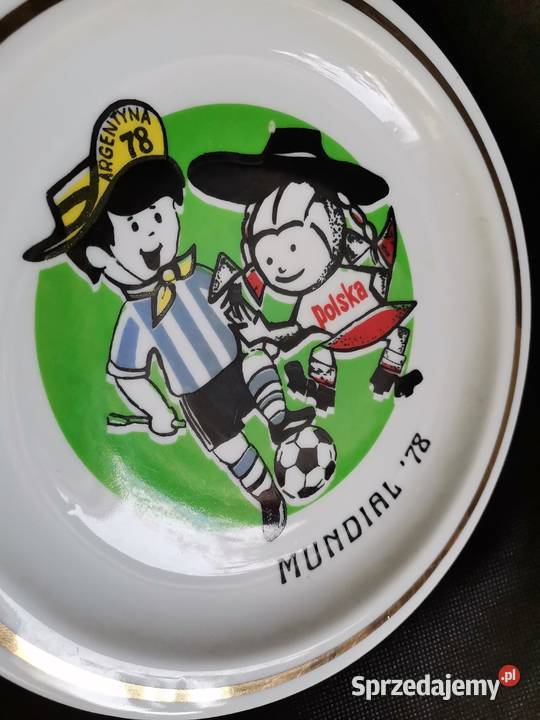 Stary talerz ozdobny Mundial 1978 porcelana Katowice