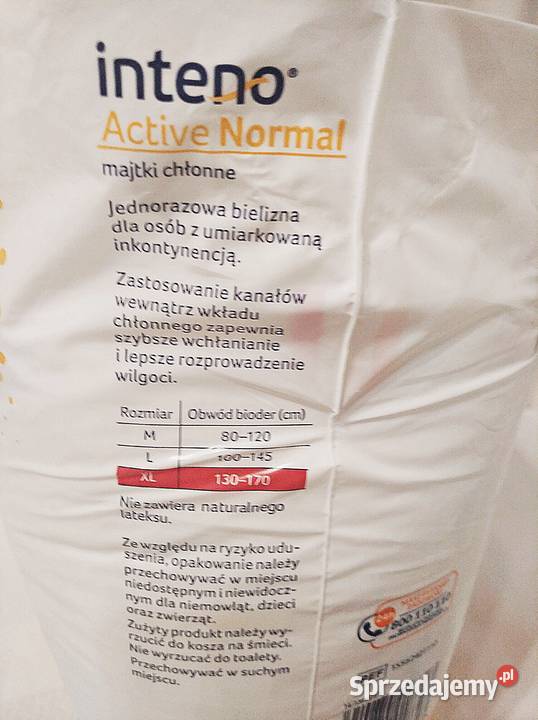 Pieluchomajtki Majtki chłonne Inteno Active Warszawa