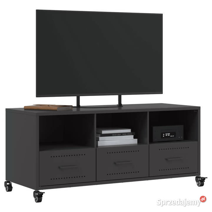 Szafka RTV czarna 1005x39x435 stal WM846692 Warszawa