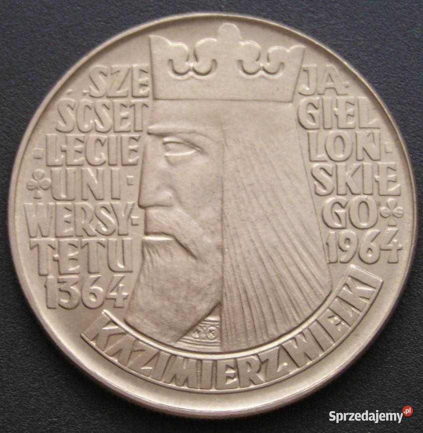 polska 10 złotych 1964 Kazimierz Wielki stan 12 łódzkie