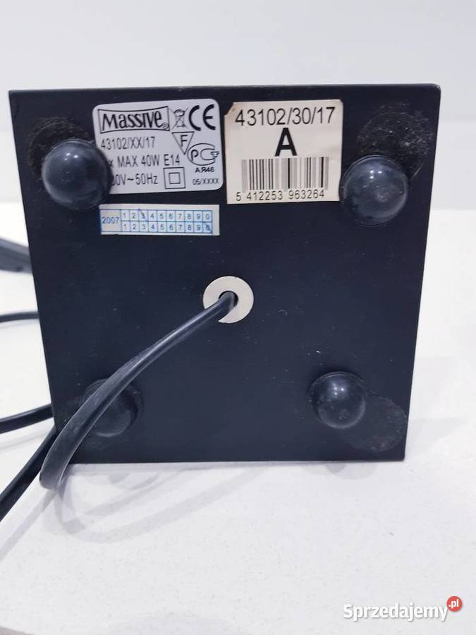 Stara dekoracyjna lampa z abażurowym defektem Dąbrowa Górnicza