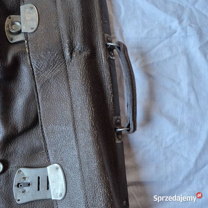 Stara teczka skórzana vintage prl Antyki Brzesko
