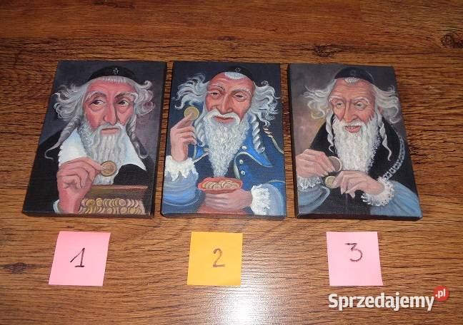 Żyd na szczęście i pieniądze obraz olejny Katowice