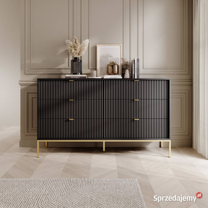 Duża komoda154 z szufladami kaszmir biała czarna 39cm Katowice sprzedam