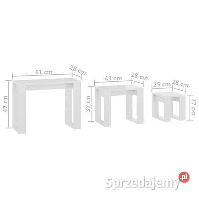 vidaXL Stoliki wsuwane pod siebie 3 materiał Pozostałe Meble Warszawa sprzedam
