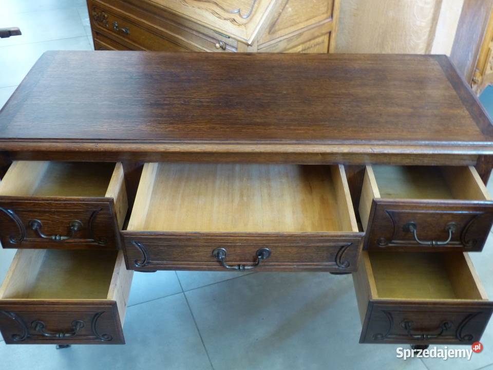 Piękne dębowe biurko ludwikowskiesklep Dąbrowa Dąbrowa Górnicza