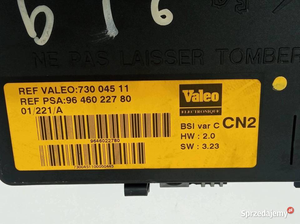 SKRZYNKA BSI 9646022780 CN2 Citroen Xsara I