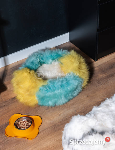 Legowisko zwierząt ze skóry owczej 50 żółto Skóry Szaflary sprzedam