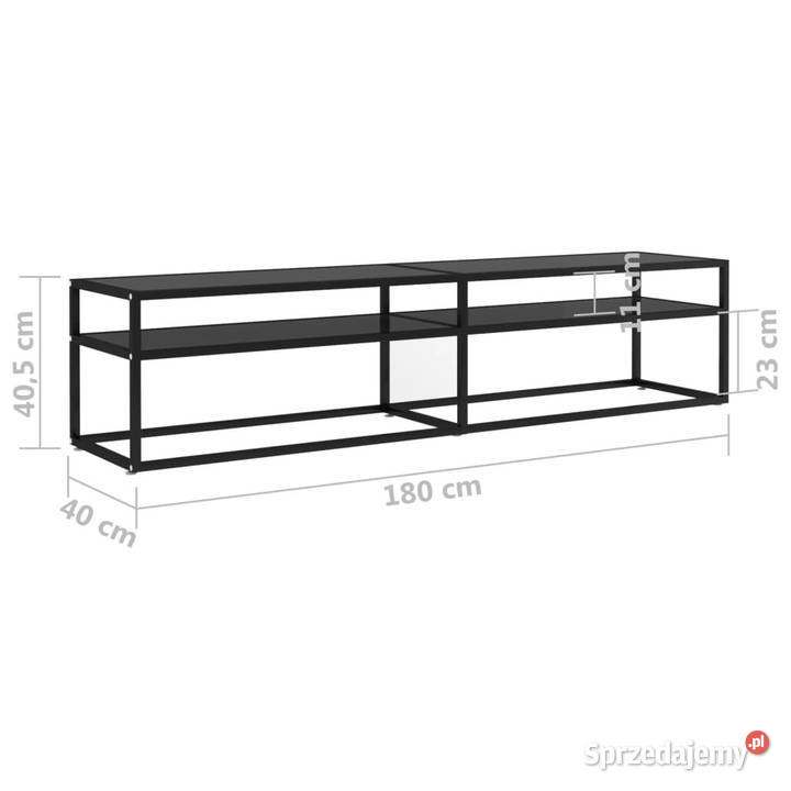 Szafka pod TV czarna 180x40x405 szkło hartowane Warszawa sprzedam