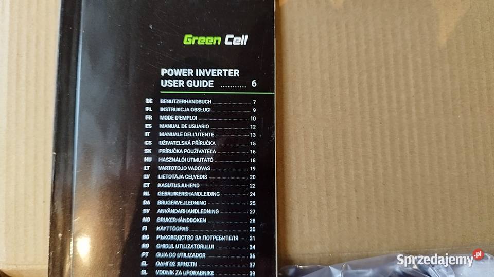 Przetwornica napięcia Green 12V na 230V 300W600W Czarna Białostocka