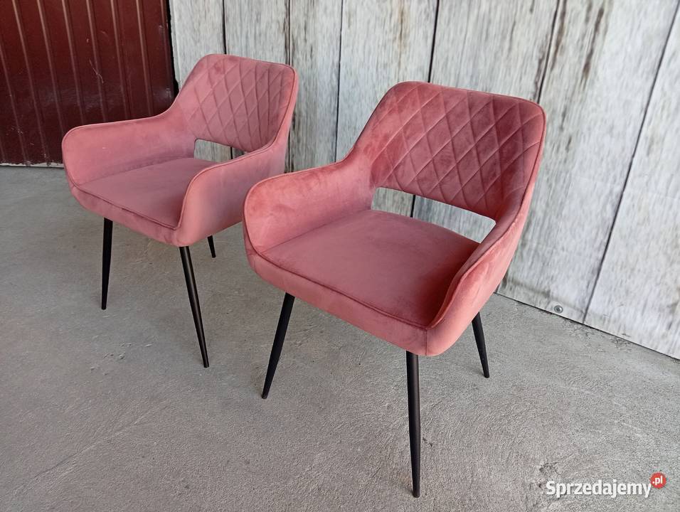 krzesła welurowe 2 sztuki 373