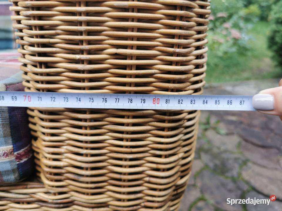 Piękny Fotel Klubowy Jasny Ratan Łódź sprzedam