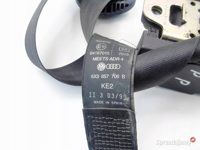 PAS BEZPIECZEŃSTWA PRAWY PRZÓD VOLKSWAGEN LUPO osobowe śląskie Sosnowiec