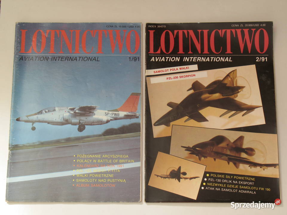 Lotnictwo Aviation International numery 15 1991 Wojsko i militaria Kraków