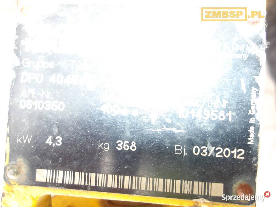 Zagęszczarka rewersyjna Wacker Neuson DPU4045 Pleszew