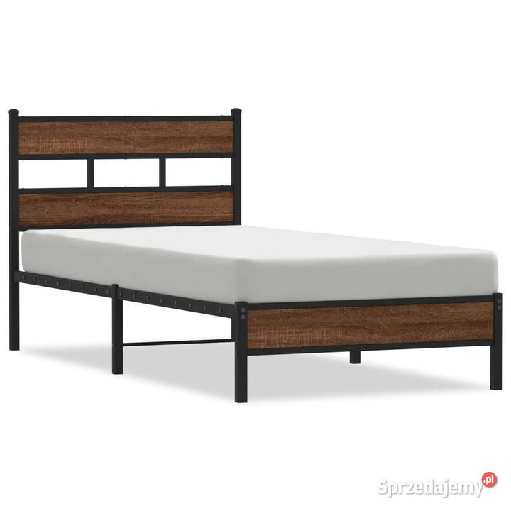 Łóżko bez materaca brązowy dąb 100x200 WM4017303 91cm Warszawa sprzedam