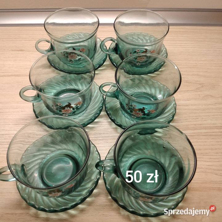 filiżankiszkło PRL Bukowno