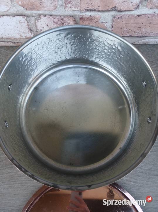 Duży miedziany garnek z pokrywką poj 5 litrów Warszawa