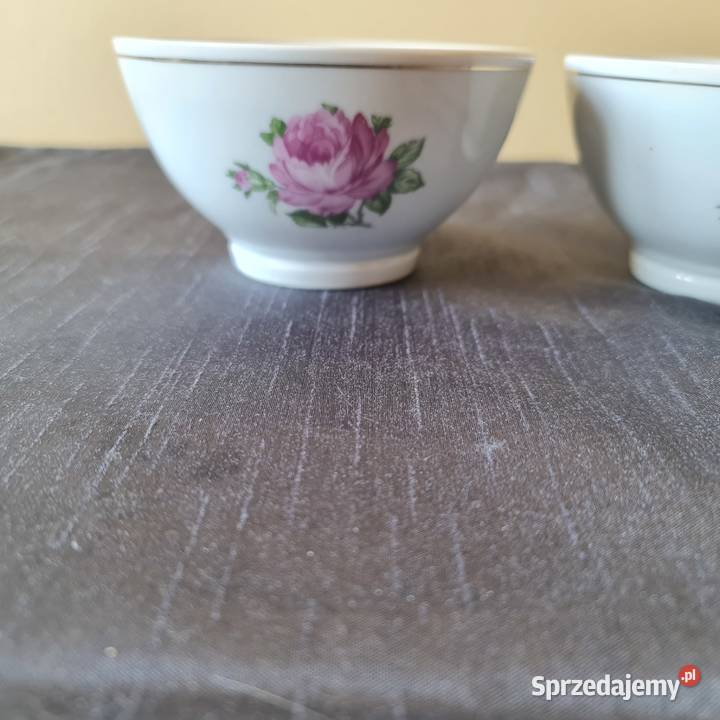 3 miseczki z porcelany PRL Warszawa