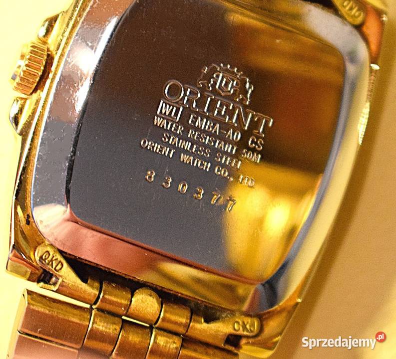 Złoty zegarek Orient Automatic 3 Stars Tonneau Męskie Chełmno