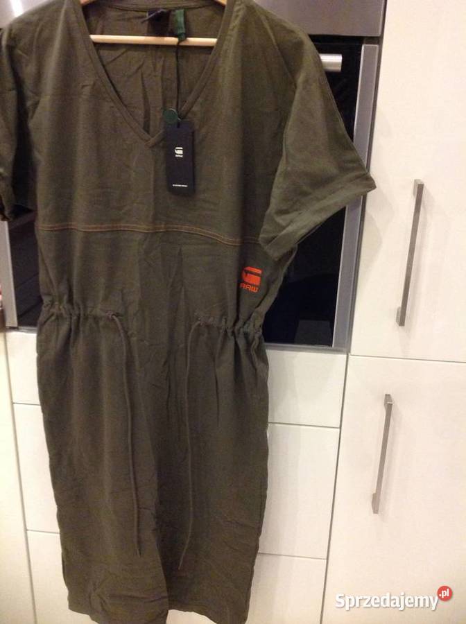 Sukienka Khaki Damska GSTAR RAW M NOWA zielony Nowa Sól