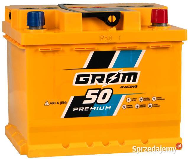 Akumulator Grom Racing 50Ah 480A EN PRAWY PLUS osobowe Pruszków