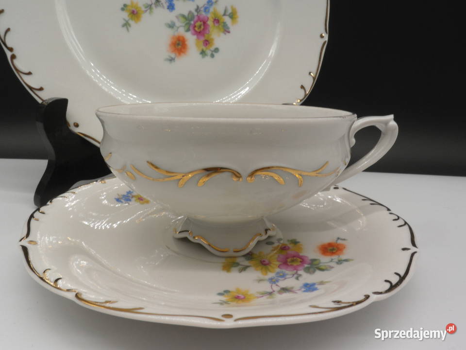 TRIO Von Schierholz PLAUE Luksusowa Porcelana z Raszków