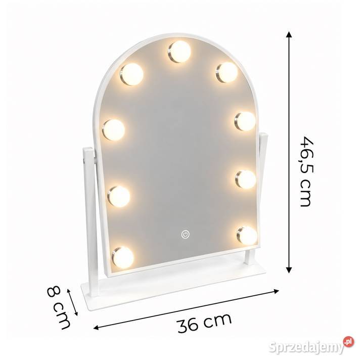 Lustro do makijażu LED ModernHome 30x40 9
