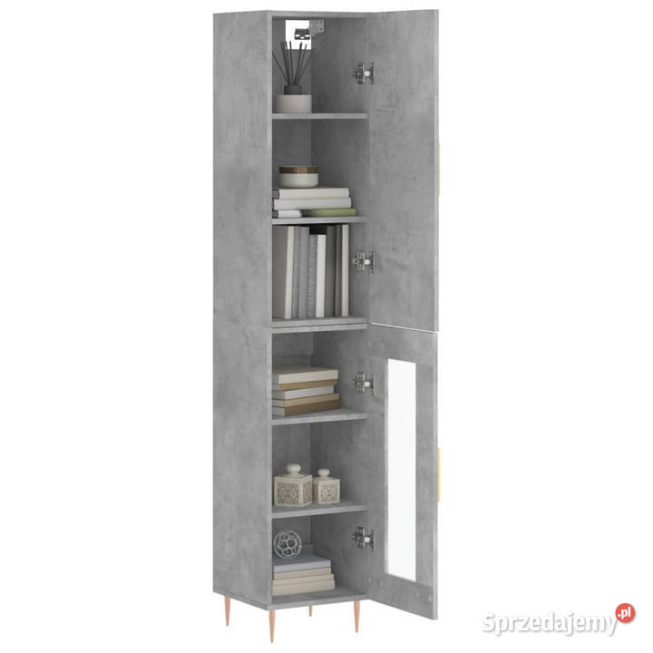Wysoka szafka szarość betonu 345x34x180 Pozostałe sprzedam
