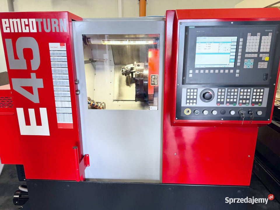 Tokarka CNC EMCO EMCOTURN E45 podajnik z Niemiec Produkcja Zabór