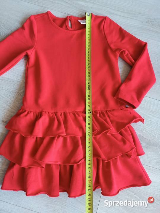 Sukienka dziewczęca na długi rękaw z falbankami Płock