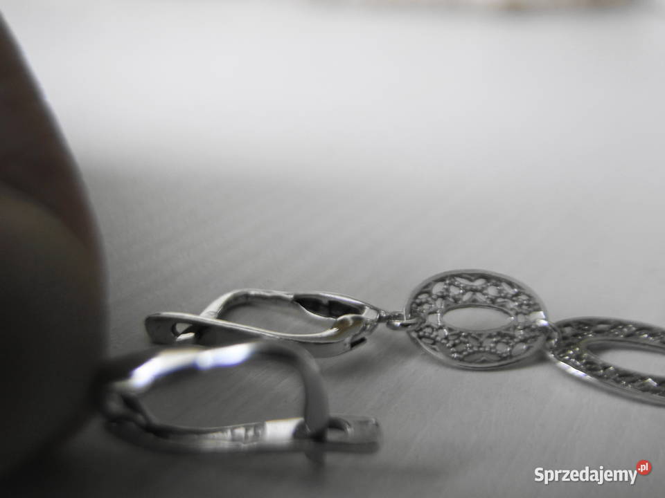Piękne długie kolczyki srebro 925 srebro Warszawa