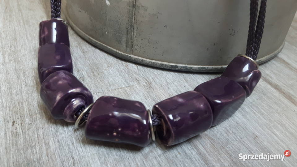 Naszyjnik ceramiczny ręcznie wykonany Otwock