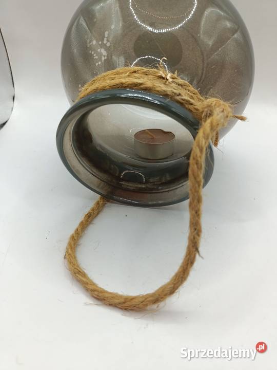 Szklana dekoracja do ogrodu słój lampion lubelskie Zamość