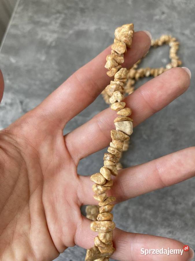 Nowy podwójny naszyjnik vintage kamienie Nisko