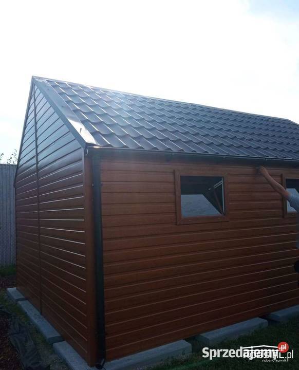 Garaż 4x6 BlachodachówkaBlacha Drewnopodobna Środa Wielkopolska