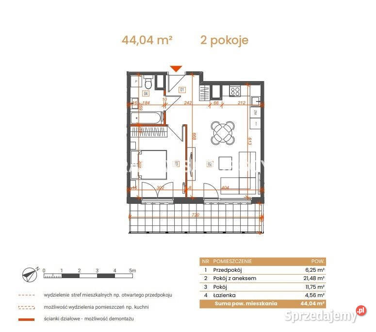 Mieszkanie 4404m2 2pokojowe Katowice Ceglana
