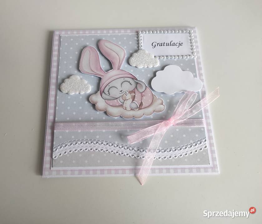 Kartka ręcznie robiona Narodziny urodziny łódzkie