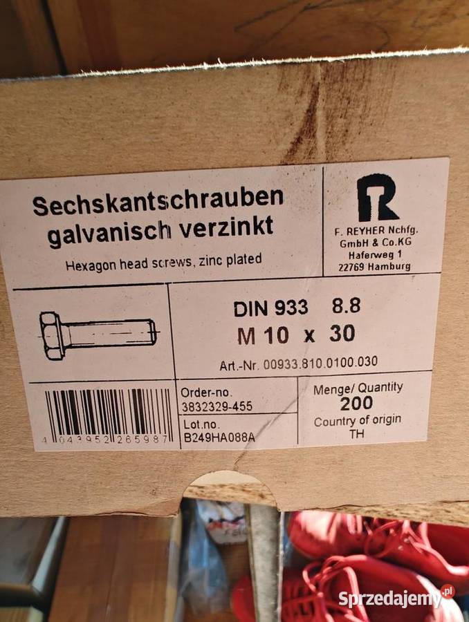 śruby z łbem sześciokątnym galwanicznie Skwierzyna
