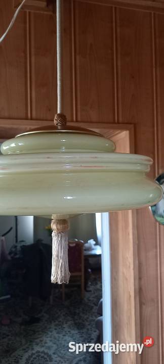 Wisząca lampa Art Deco Ładny duży klosz ampla 2