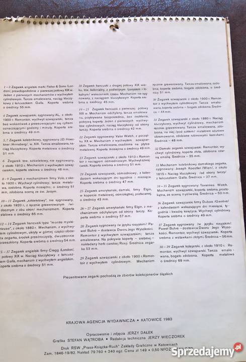 Kalendarz zegary kolekcjonerów śląskich z 1984 r