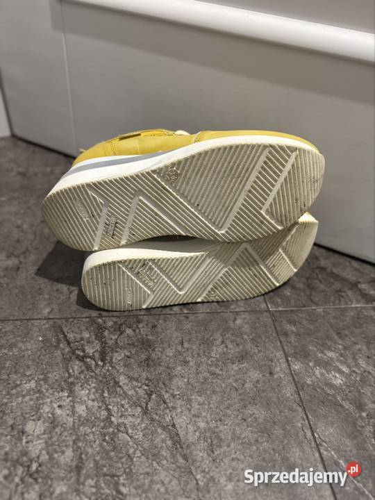 Żółte koturny skórzane Marco Moreo Milano żółte Szwedy