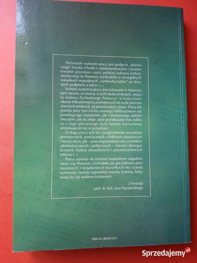 3040 Muzyka Ludowa Na Pomorzu Zach W Latach Antykwariat zachodniopomorskie Szczecin