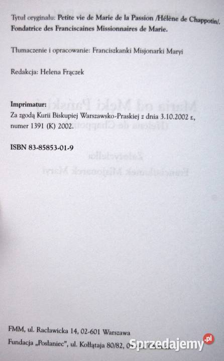 Maria Męki Pańskiej Marie Therese de Maleissye Lublin