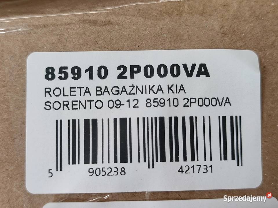 ROLETA BAGAŻNIKA KIA SORENTO II 20092012