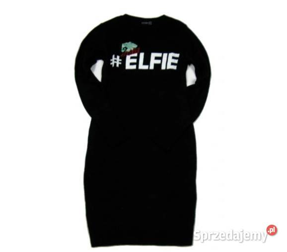 Świąteczny sweter czarna dzianinowa sukienka Ołówkowa  Spódnice i sukienki mazowieckie Warszawa