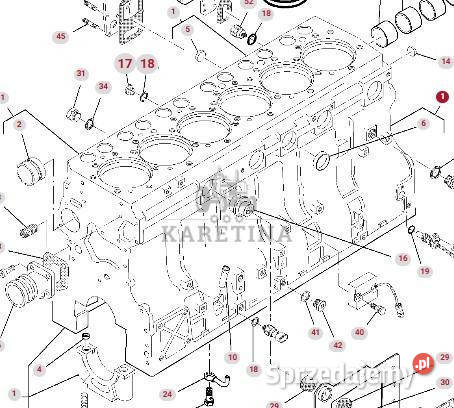 Massey Ferguson 8480 Blok Cylindrów V836867046 Pozostałe sprzedam