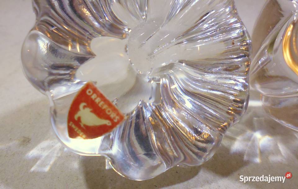 Świeczniki Kryształowe Orrefors Katowice