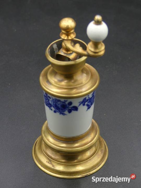 Piękny młynek do pieprzu z różami porcelana Poznań