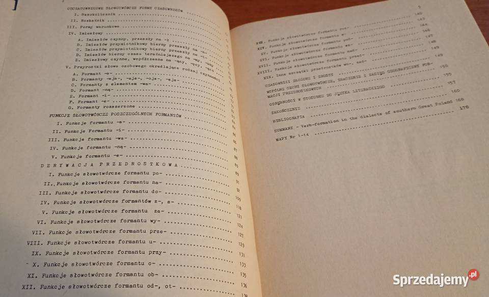Słowotwórstwo czasowników w gwarach południowej pomorskie Gdańsk sprzedam